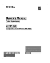 Toshiba 34HF85 Owner's Manual
