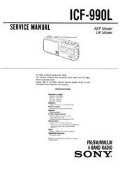 Sony ICF-990L Service Manual