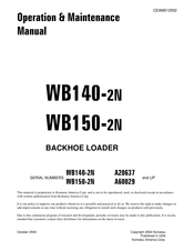 Komatsu A20637 Operation & Maintenance Manual