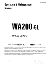 Komatsu WA200-5L Operation & Maintenance Manual