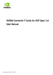 Nvidia MCX75343AMC-NEAC User Manual