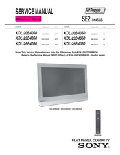 Sony KDL-20B4050 Service Manual