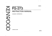 Kenwood FG-273 Instruction Manual