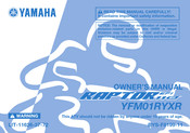 Yamaha YFM01RYXR 2024 Owner's Manual