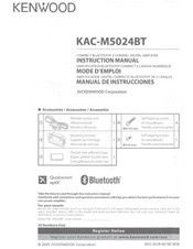 Kenwood KAC-M5024BT Instruction Manual
