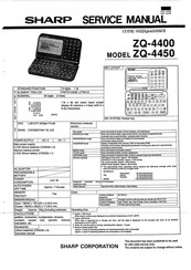 Sharp ZQ-4400 Service Manual