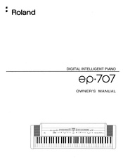 Roland ep-707 Owner's Manual