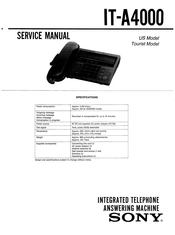 Sony IT-A4000 Service Manual