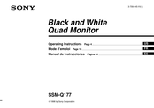 Sony SSM-Q177 Operating Instructions Manual