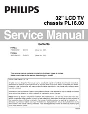 Philips 32PFL3901/F8 Service Manual