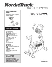 NordicTrack GX 4.5 PRO User Manual