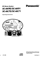 Panasonic SCAK71 - MINI HES W/CD Operating Instructions Manual