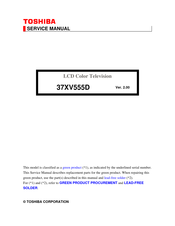 Toshiba 37XV555D Service Manual