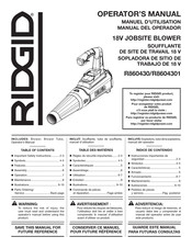 RIDGID R8604301 Operator's Manual