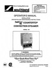 Southbend RapidSteam R2 Operator's Manual