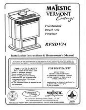 Majestic VERMONT Castings RFSDV34 Installation Instructions & Homeowner's Manual