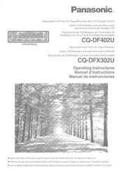 Panasonic CQDFX302U - AUTO RADIO/CD DECK Operating Instructions Manual