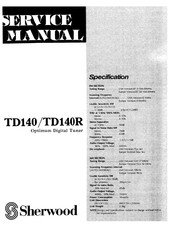 Sherwood TD140 Service Manual