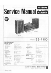 Panasonic SS-7100 Service Manual