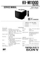 Sony TRINITRON KV-M1100A Service Manual