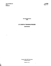 AT&T LT-2 Maintenance Manual