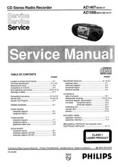 Philips AZ1508/00 Service Manual