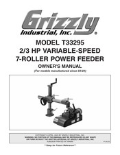 Grizzly T33295 Owner's Manual