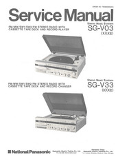 Panasonic SG-V03 X Service Manual