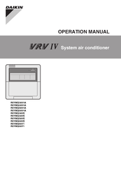Daikin RXYMQ6AVE Operation Manual
