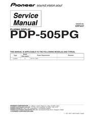 Pioneer PDP-505PG Service Manual