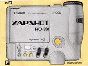 Canon XapShot RC-250 Instructions Manual