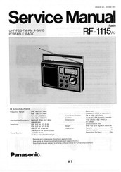 Panasonic RF-1115 Service Manual