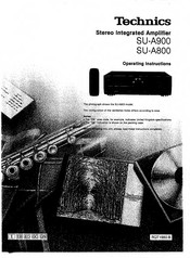 Technics SU-A900 Operating Instructions Manual