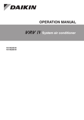 Daikin RXYMQ6BVM Operation Manual