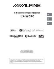 Alpine iLX-W670 Quick Reference Manual