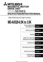 Mitsubishi MD-AX520-1.5K Instruction Manual
