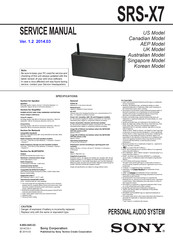 Sony SRS-X7 Service Manual