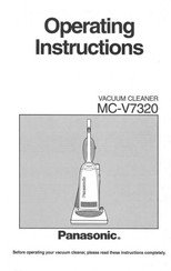 Panasonic MCV7320 - UPRIGHT VACUUM-QKDR Operating Instructions Manual