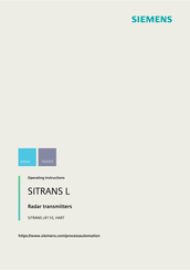 Siemens SITRANS LR110 Operating Instructions Manual