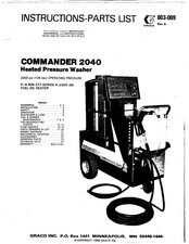 Graco COMMANDER 2040 Instructions-Parts List Manual