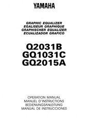 Yamaha GQ1031C Operation Manual