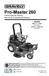 Gravely Promaster 260 Owner's/Operator's Manual
