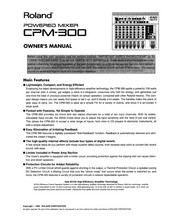 Roland CPM-300 Owner's Manual