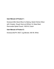 Kenwood BLP41.A0CT Instructions Manual