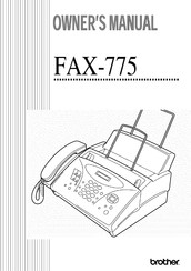 Brother FAX-775 Owner's Manual