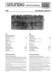 Grundig RR 335 Service Manual