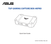 Asus TUF GAMING CAPTURE BOX-4KPRO Quick Start Manual