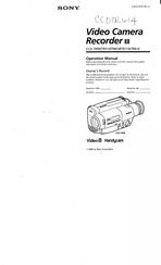 Sony Handycam CCD-TR714 Operation Manual