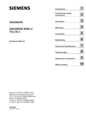 Siemens SINUMERIK 840D sl TCU 30.3 Equipment Manual