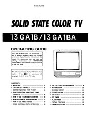 Hitachi 13GA1B Operating Manual